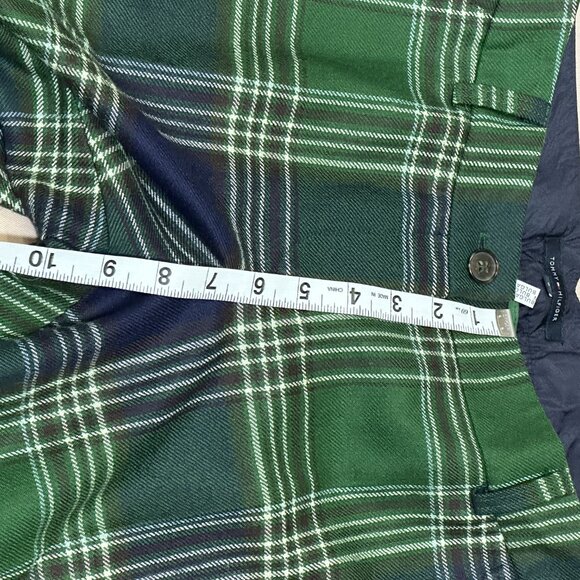 Green and Navy Tartan Plaid Lined Pants Size 8 - Picture 11 of 12